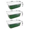 Rectangle Double Layer Contaner 1000ml Disposable Plastic Takeaway Food Box