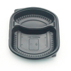  Microwaveable 3 compartment food container for take out food 