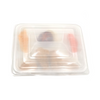 Transparent 4 Compartments Disposable Plastic Lunch Food Takeaway Container