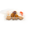 Transparent 4 Compartments Disposable Plastic Lunch Food Takeaway Container