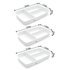 Rectangle Double Layer Contaner 1000ml Disposable Plastic Takeaway Food Box