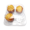 4 Pieces Fruit Bakery Packaging Disposable Plastic Clamshell Food Box