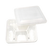Transparent 4 Compartments Disposable Plastic Lunch Food Takeaway Container