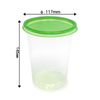 8oz/16OZ Microwavable Translucent Plastic Deli Container and Lid Combo Pack