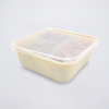 Double Layer Food Container Biodegradable Cornstarch Square Takeaway Food Box