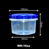 16OZ Twist Top Food Deli Containers Screw And Seal Lids Stackable Reusable Plastic Storage Container 