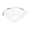 Double Layer Food Container Biodegradable Cornstarch Square Takeaway Food Box