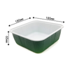 Square microwaveable 3-compartment black / clear hinged takeout food container 