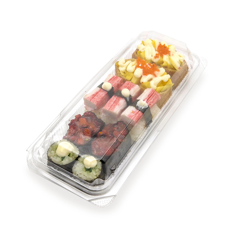 Transparent disposable sushi container for clamshell Bakery Packaging 