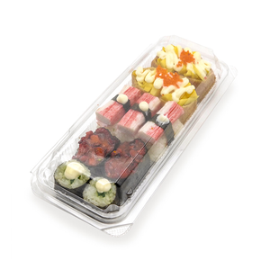 Transparent disposable sushi container for clamshell Bakery Packaging 