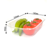 2100ml Oval Shape Microwavable Disposable Plastic PP Deli Tray