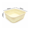 Double Layer Food Container Biodegradable Cornstarch Square Takeaway Food Box