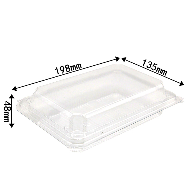 Medium Size Takeaway Food Packaging Disposable Plastic Clamshell Bakery Box