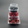 Transparent Disposable Food Packaging Square Plastic Clamshell PET Fruit box