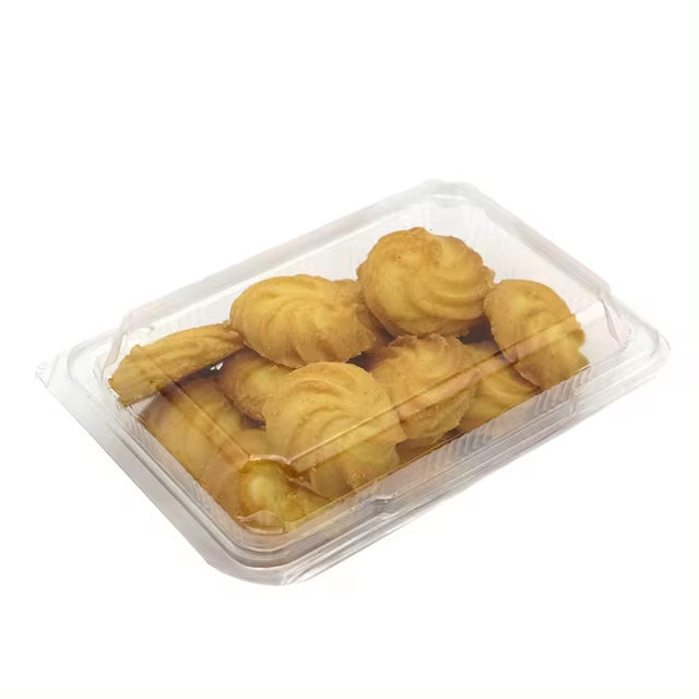 Rectangle Takeaway Food Packaging Disposable Plastic Clamshell Bakery Box