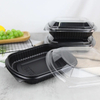 Takeaway Deli Packaging 3 Devided Compartments Disposable Plastic PP Food Box