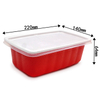 1300ml double layers tray Microwavable TakeOut Containers for lunch and meals