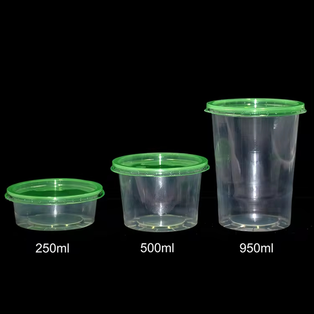 32OZ/16OZ/8OZ Fruit Salad Packaging Disposable PP container With Lid