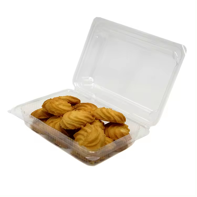 Rectangle Takeaway Food Packaging Disposable Plastic Clamshell Bakery Box