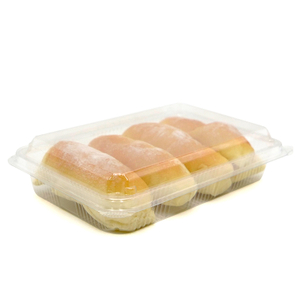 Medium Size Takeaway Food Packaging Disposable Plastic Clamshell Bakery Box