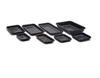 Frozen Food Dish Black Standard disposable PP Supermarket Meat Trays for Home Shop Restaurant Food Storage Dish Box
